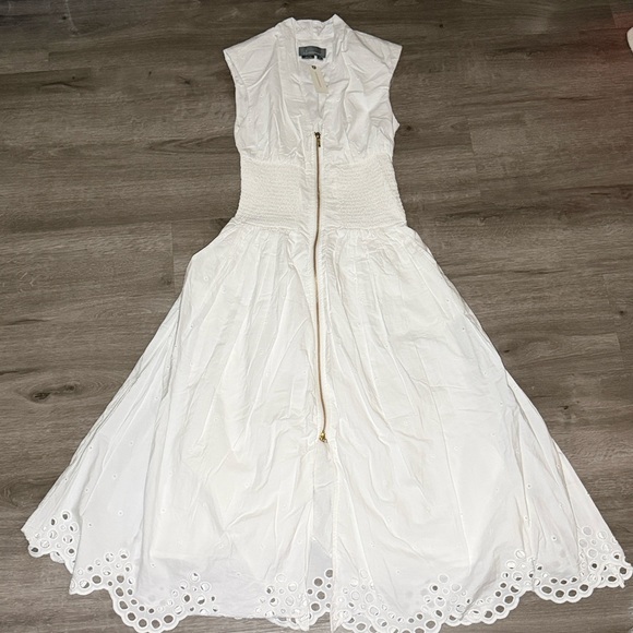 The Tommie Cap Sleeve Smocked Front Zip Shirt Dress Eyelet trim edition - Picture 6 of 13